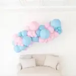 Baby shower balloon garland pink and blue