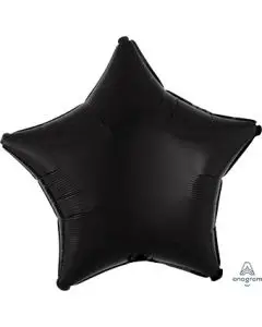 18" Black Star Shaped Balloon