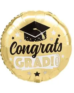 18" Congrats Grad Gold