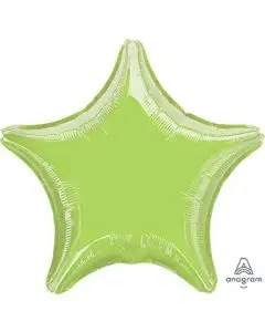 18" Lime Green Star Shaped Balloon