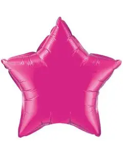18" Magenta Star Shaped Balloon