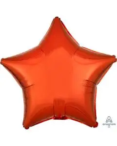 18" Orange Star Shaped Balloon