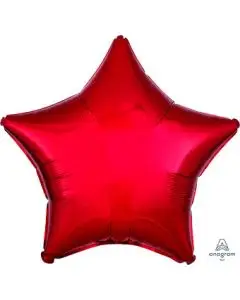 18" Red Star Shaped Balloon