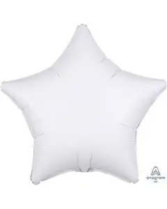 18" White Star Shaped Balloon