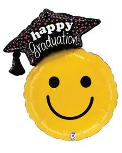 26" Happy Graduation Smiley Face