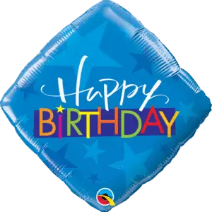 18" Birthday Blue Star Diamond