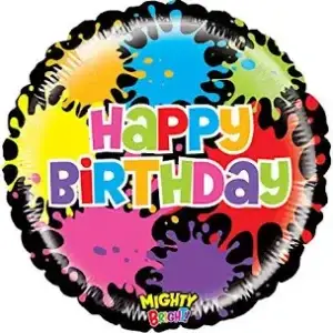 21" Mighty Paint Splatters Birthday