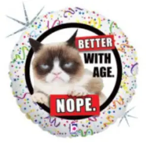 18" Happy Birthday Grumpy Cat