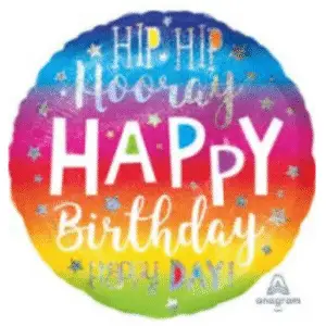 18" Happy Birthday Hip Hip Hooray