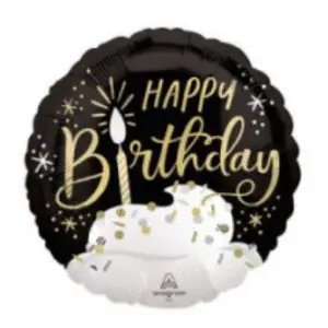 18" Happy Birthday Elegant Cupcake