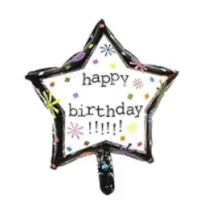 18" Happy Birthday Confetti Personalized