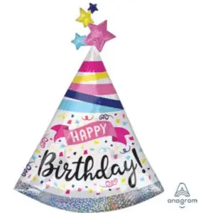 36" Happy Birthday Sparkle Party Hat Banner