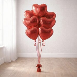 Simply Red Hearts Bouquet