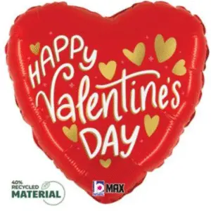 18" Valentine Gold Hearts