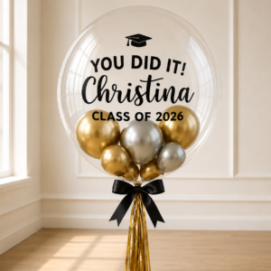 Personalized Graduation Bubble Balloon with Mini Balloons