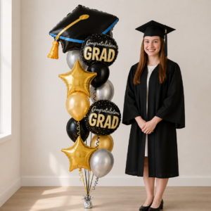 Classy Congrats Grad Cap Balloon Bouquet